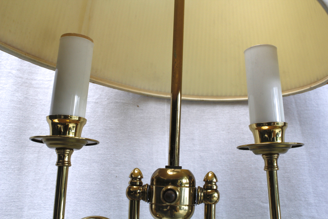 Brass Double Horn Style Floor Lamp