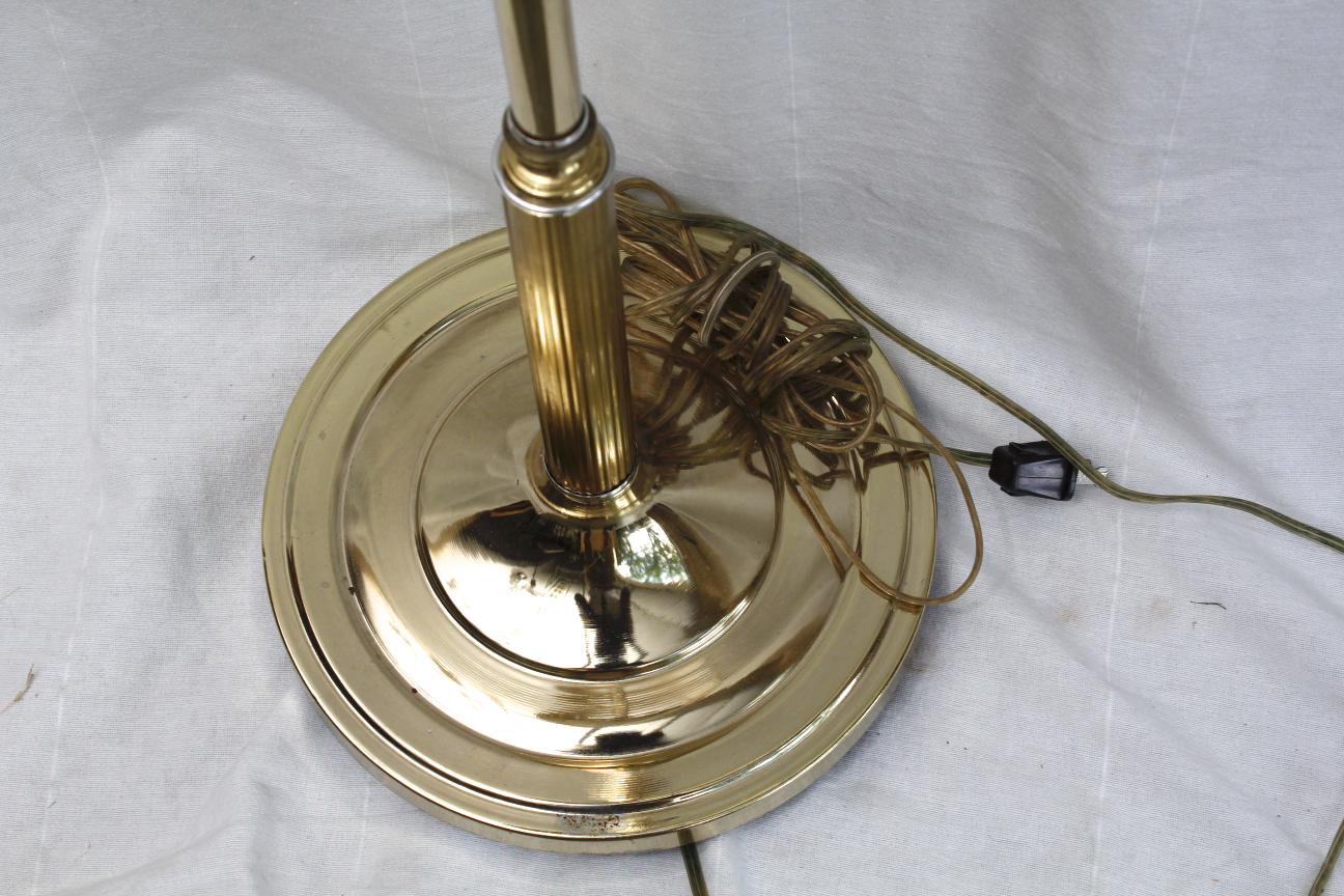 Brass Double Horn Style Floor Lamp