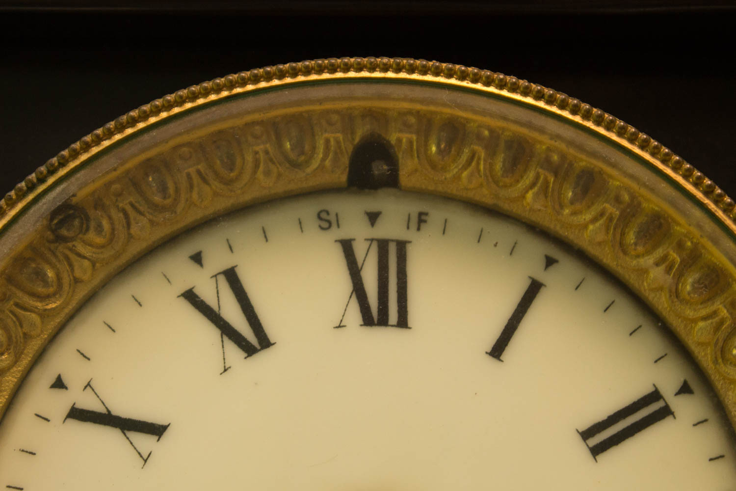 Antique Cast Iron Mantel Clock by The Ansonia Clock Company