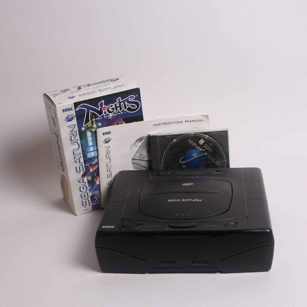 Sega Saturn Console with Game and 3D Control Pad