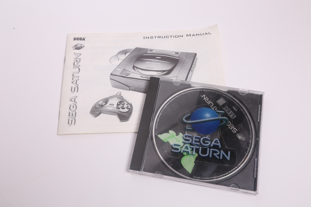 Sega Saturn Console with Game and 3D Control Pad
