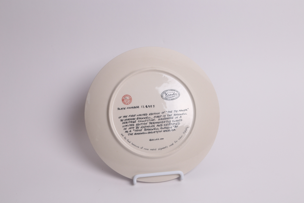 Knowles "The Toy Maker" Limited Edition Norman Rockwell Plate