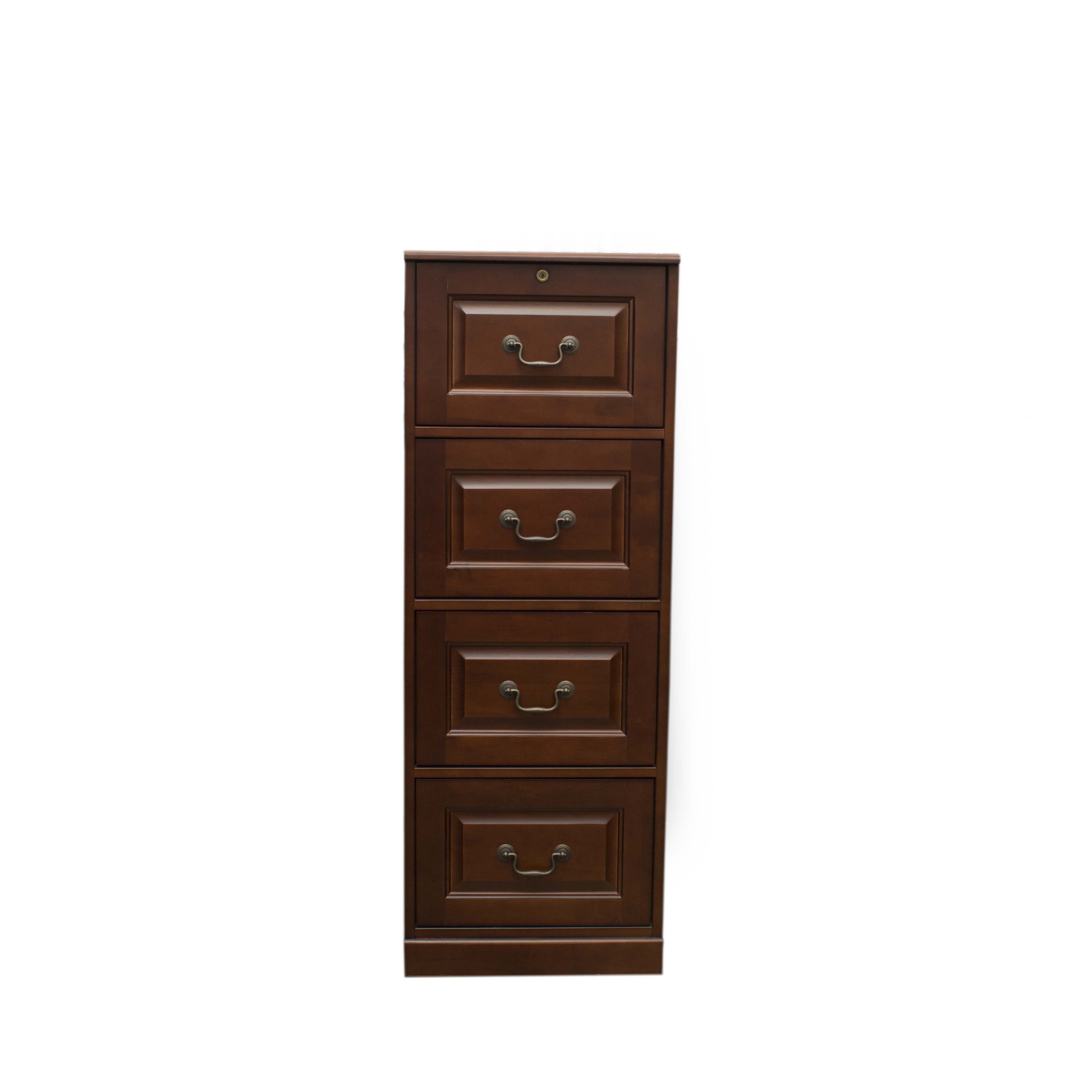 4 Drawer Wooden Filing Cabinet