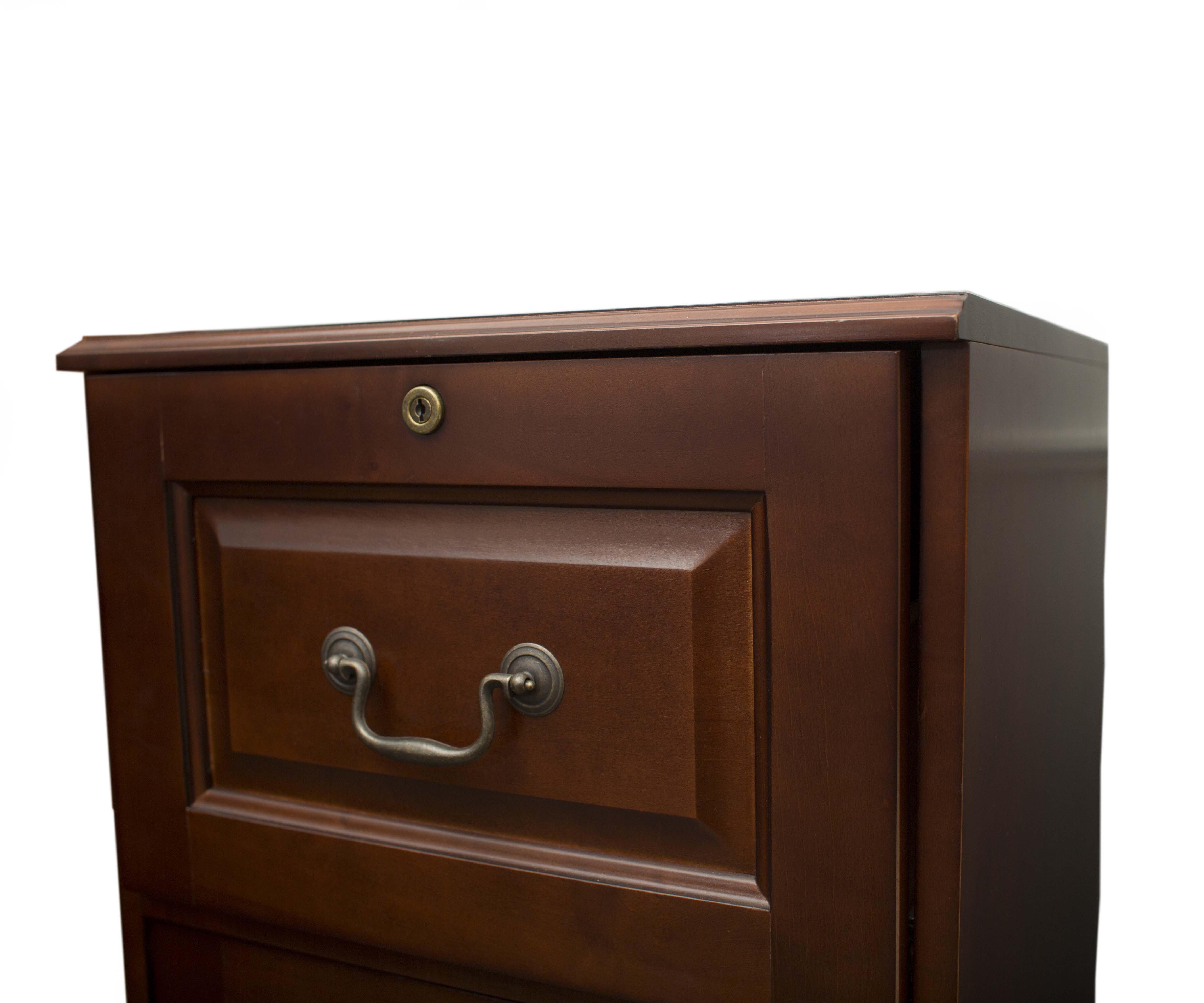 4 Drawer Wooden Filing Cabinet