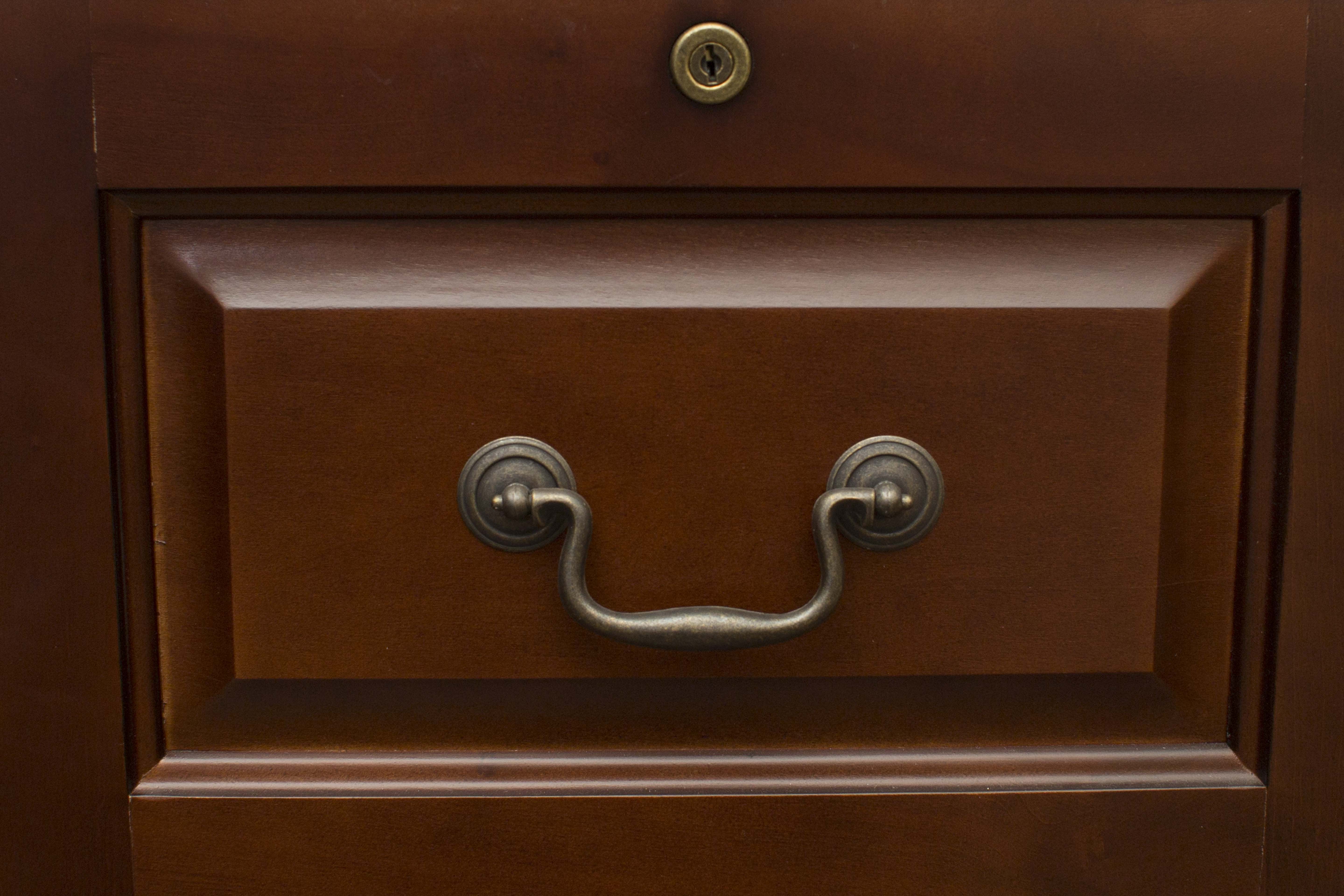 4 Drawer Wooden Filing Cabinet