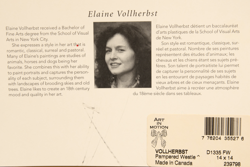 Print After Elaine Vollherbst's "Pampered Westie"