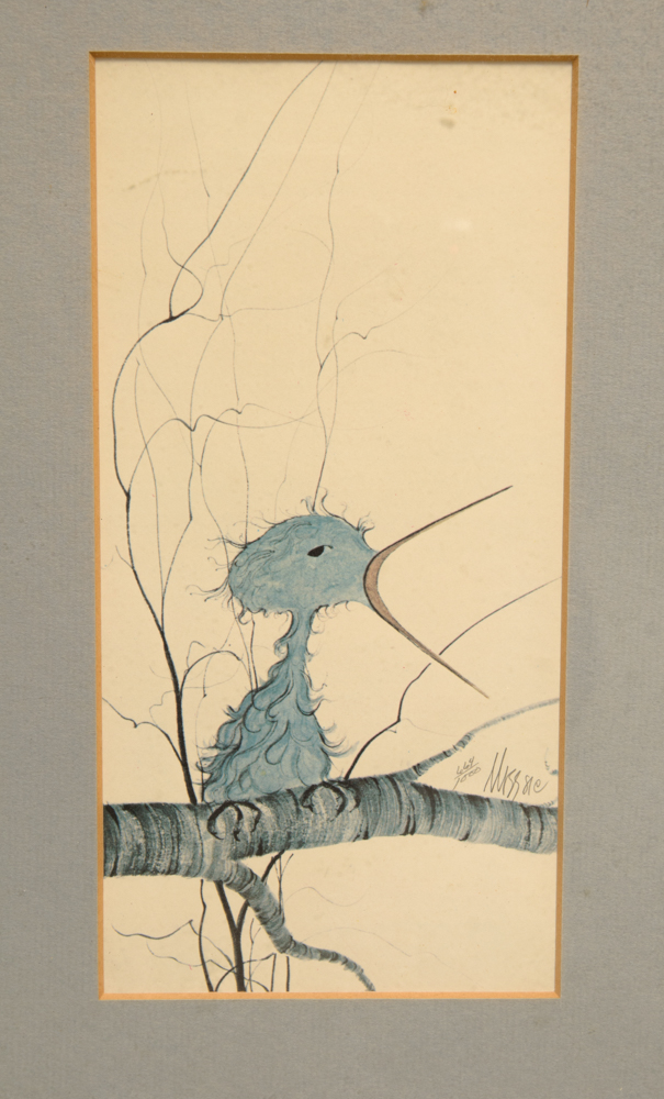 Signed P. Buckley Moss "Hungry Baby Bird" Offset Lithograph