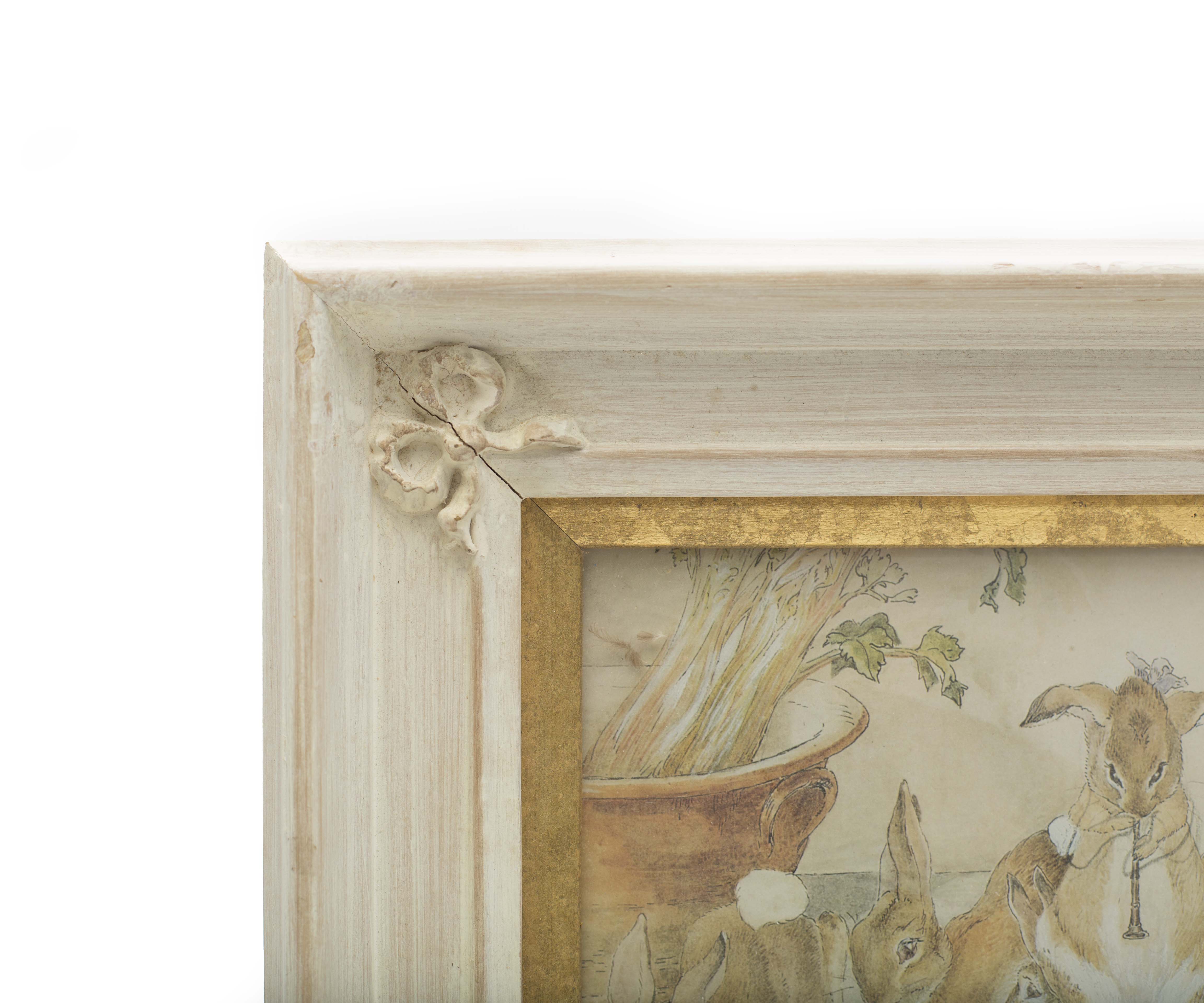 Pair of Framed Watercolor Bunny Prints