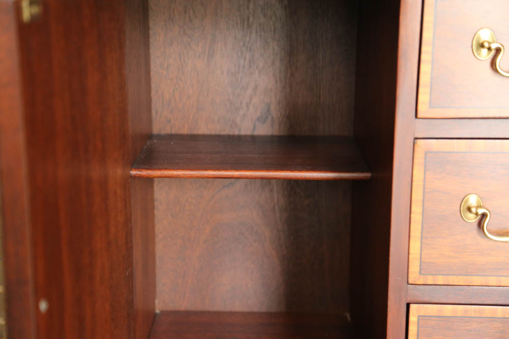 Henkel-Harris Mahogany and Burled Walnut China Cabinet