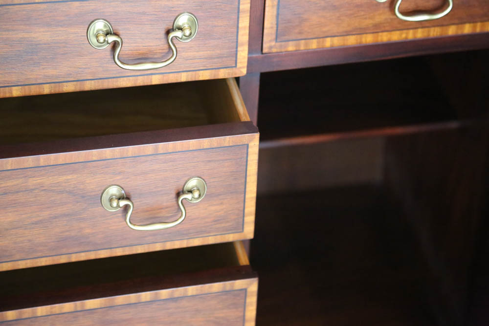 Henkel-Harris Mahogany and Burled Walnut China Cabinet