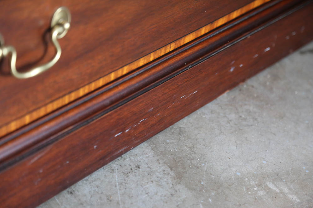 Henkel-Harris Mahogany and Burled Walnut China Cabinet