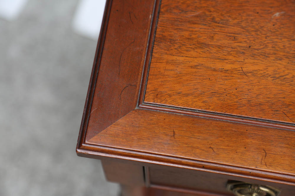 Hekman Bamboo Style Console Table with Cane Shelves