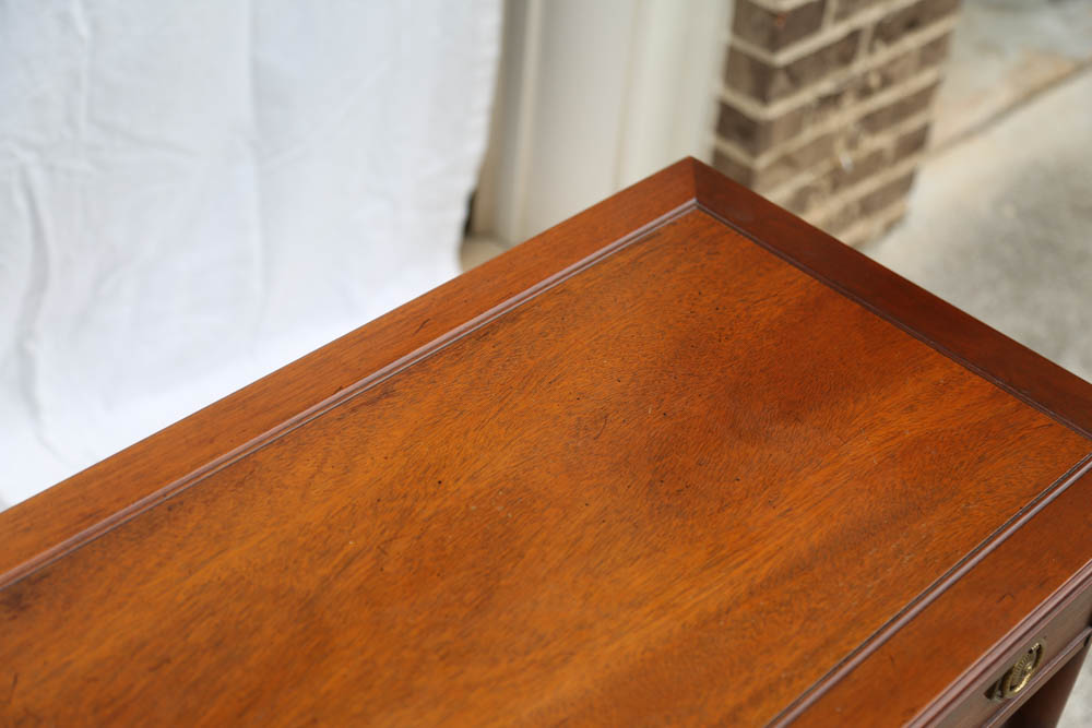 Hekman Bamboo Style Console Table with Cane Shelves