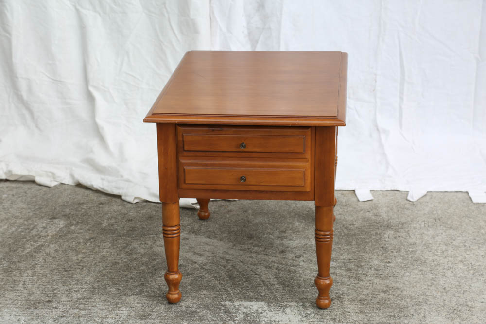 Vintage Tapered Fruitwood Side Table