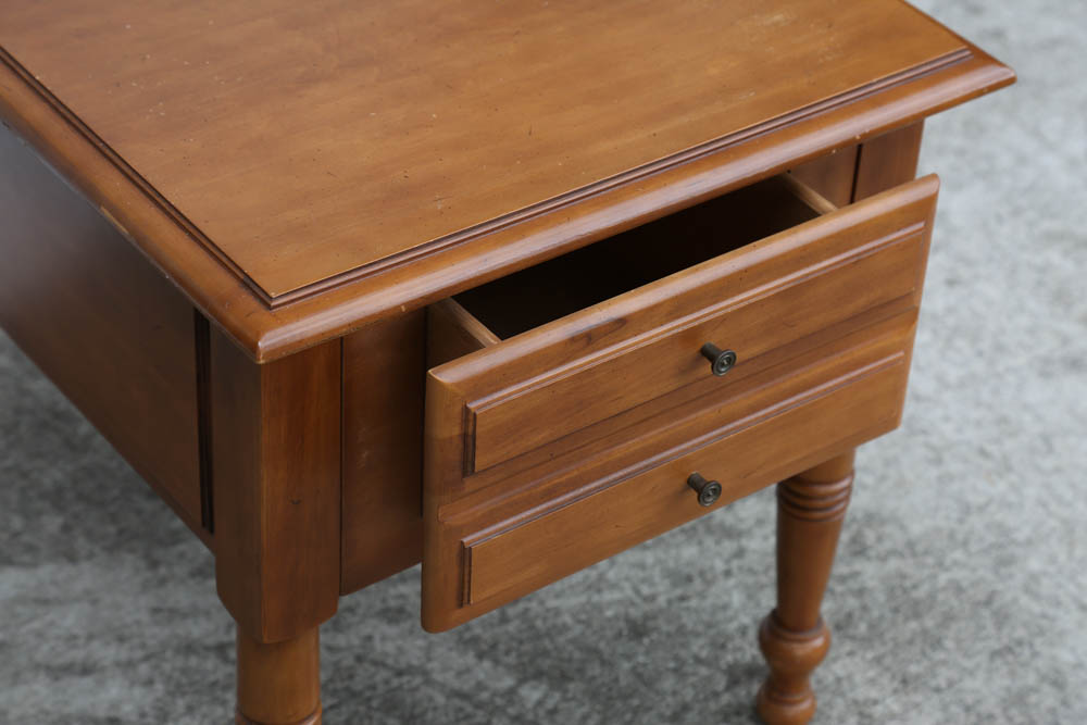 Vintage Tapered Fruitwood Side Table