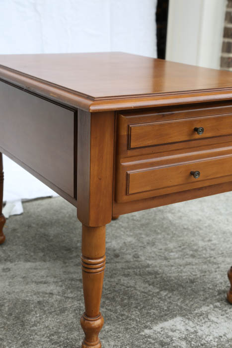 Vintage Tapered Fruitwood Side Table