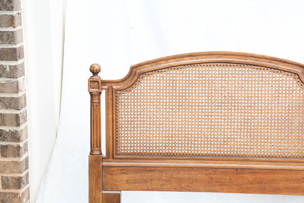 Walnut and Cane Henredon Headboard