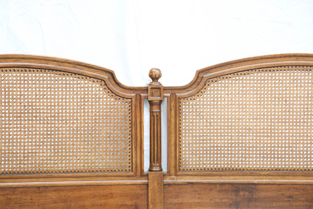 Walnut and Cane Henredon Headboard