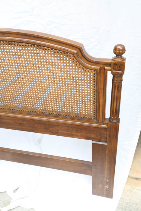 Walnut and Cane Henredon Headboard