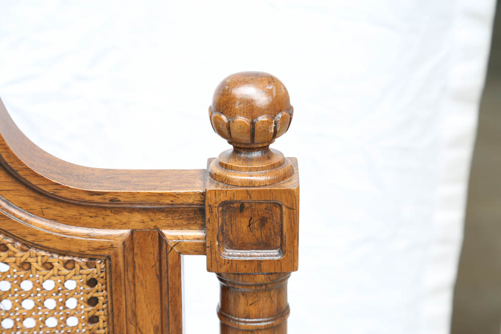 Walnut and Cane Henredon Headboard