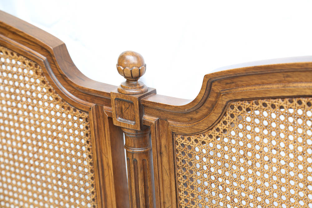 Walnut and Cane Henredon Headboard