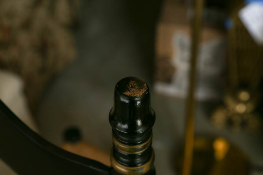 Set of Four Hitchcock Style Ladder Back Rush Seat Chairs