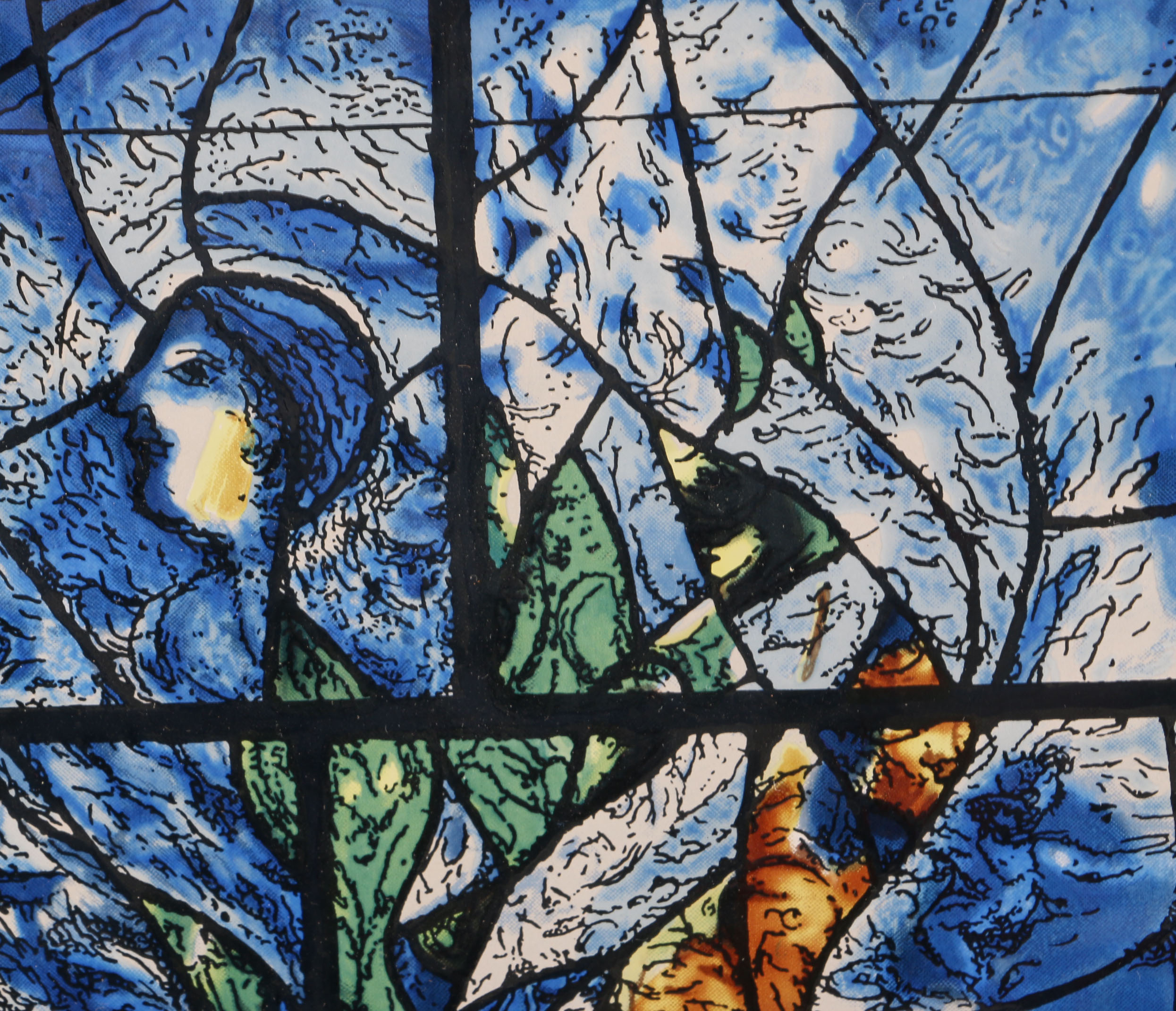 Stained Glass Reproduction of Chagall's "America Windows"