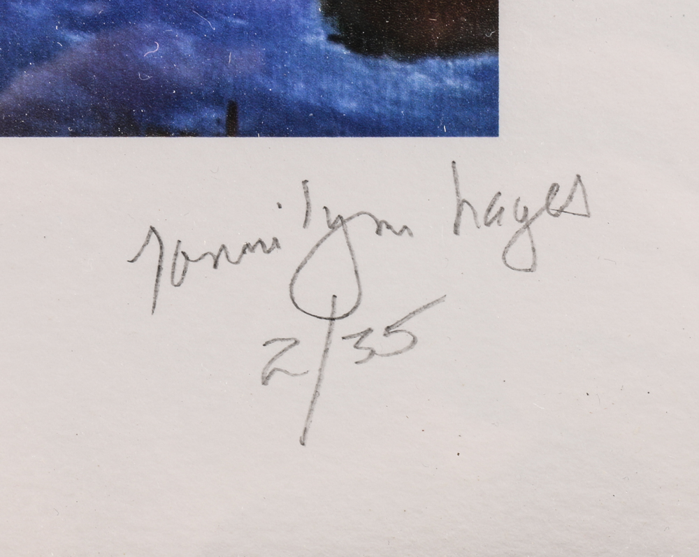 Lake and Western Scene Watercolor Serigraph Print