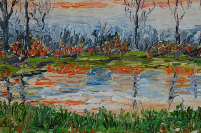 H. Collet Original Oil Painting "Le Coucher du Soleil"