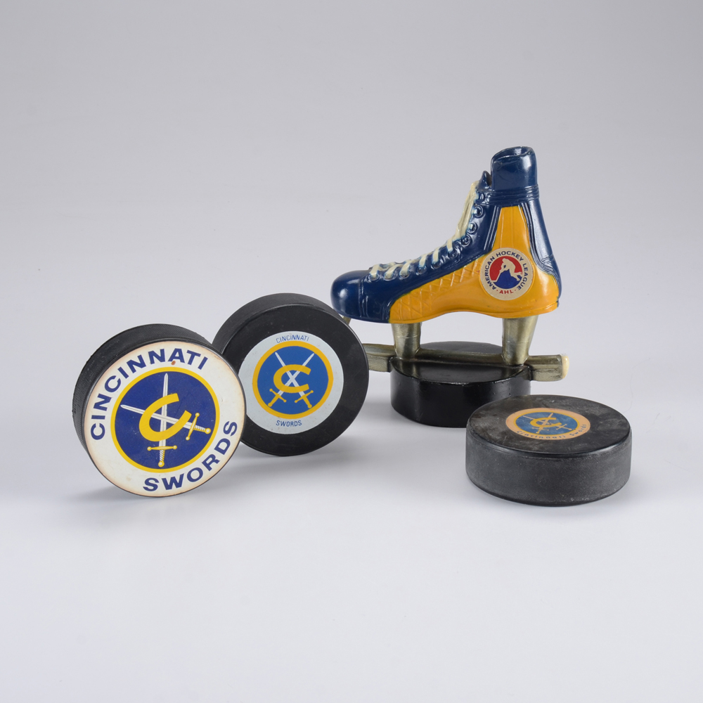 1970s Cincinnati Swords Hockey Pucks
