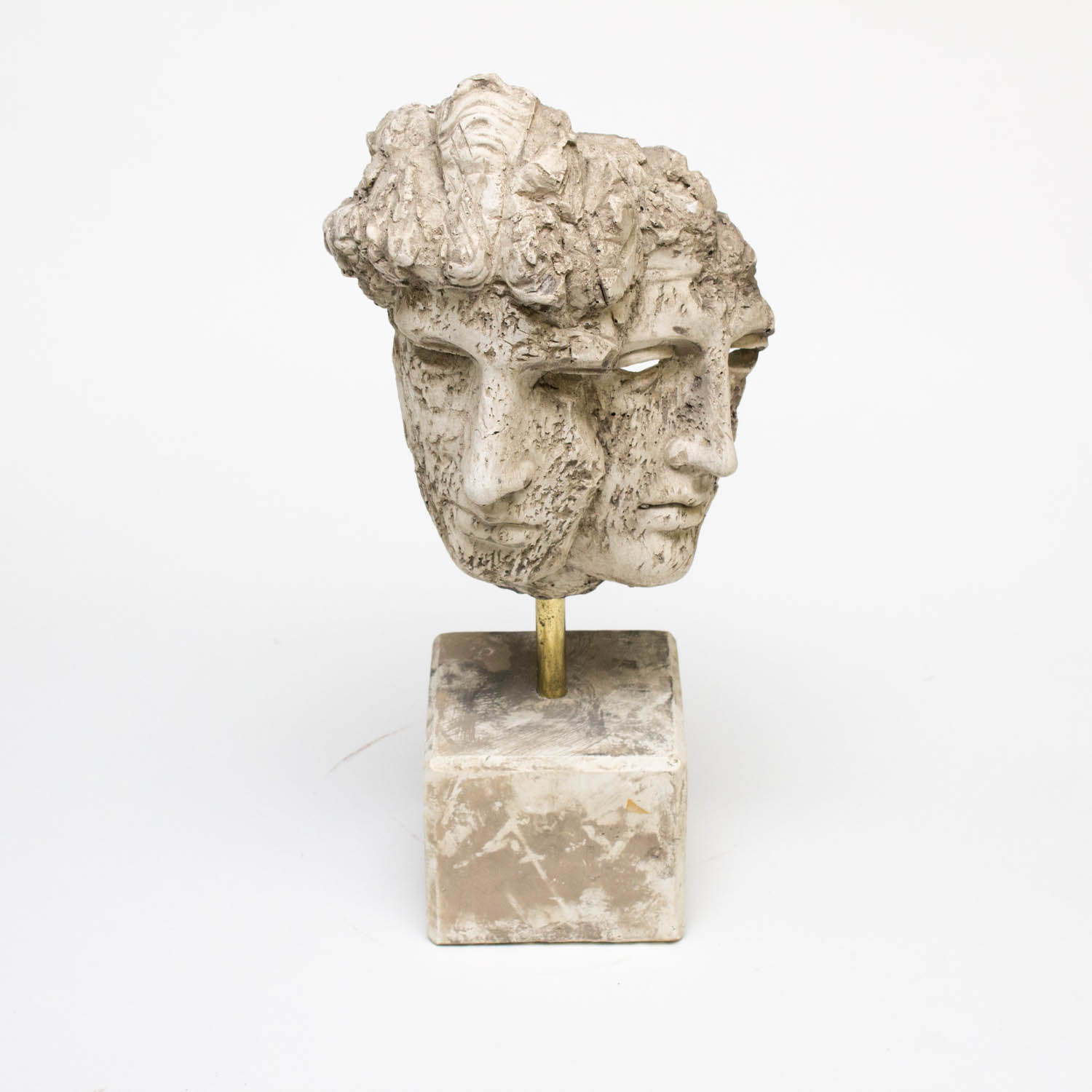 Greek Inspired Sculpture of Two Faces
