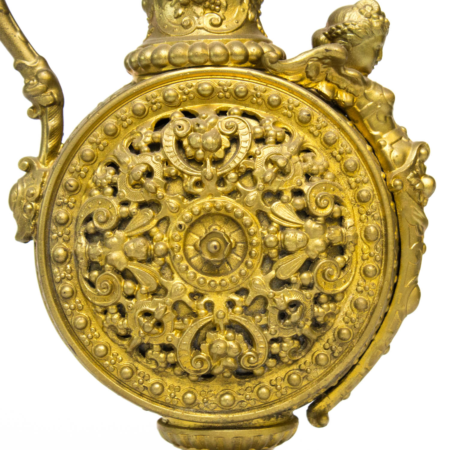 Vintage Gilded Cast Iron Pitcher