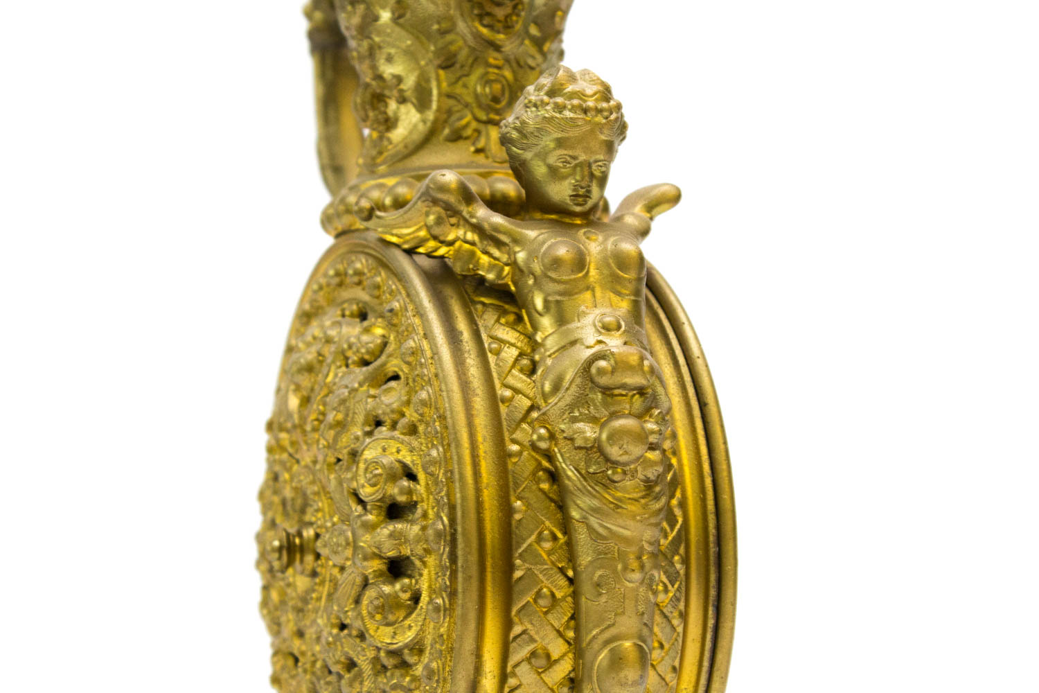 Vintage Gilded Cast Iron Pitcher