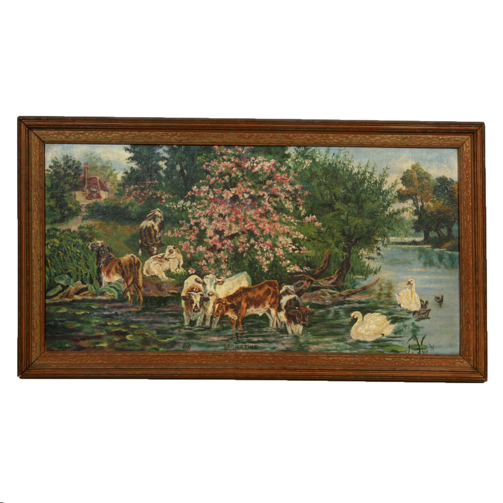 "Springtime" Framed Oil On Canvas