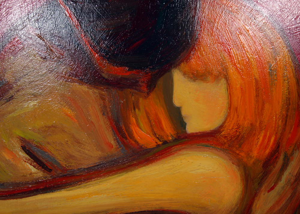 2004 Original Signed L. Li Acrylic On Canvas