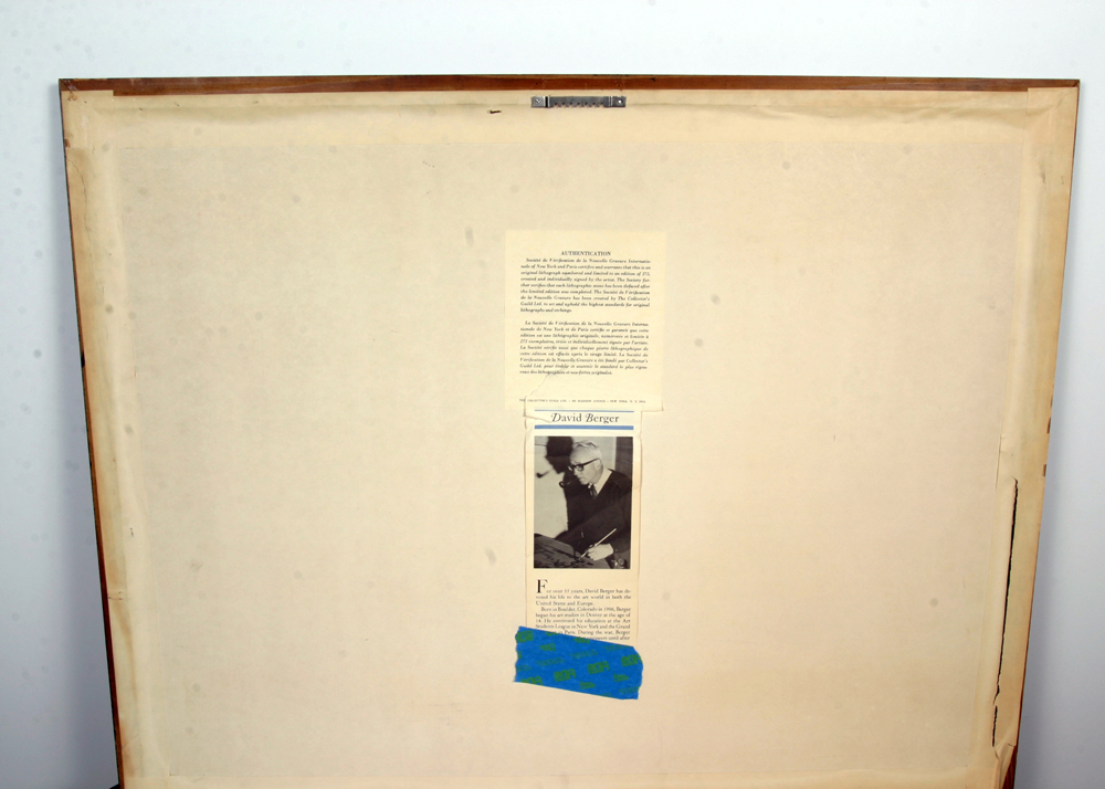 Signed and Numbered David Berger Lithograph