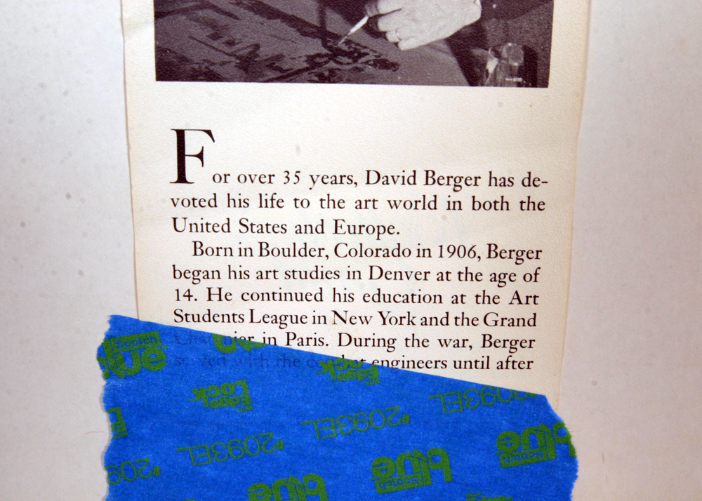 Signed and Numbered David Berger Lithograph