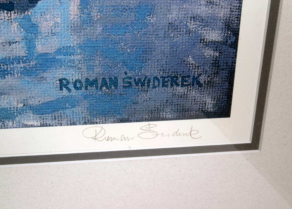 Limited Edition Signed Roman Swiderek Offset Lithograph "5pm at Portage & Main"