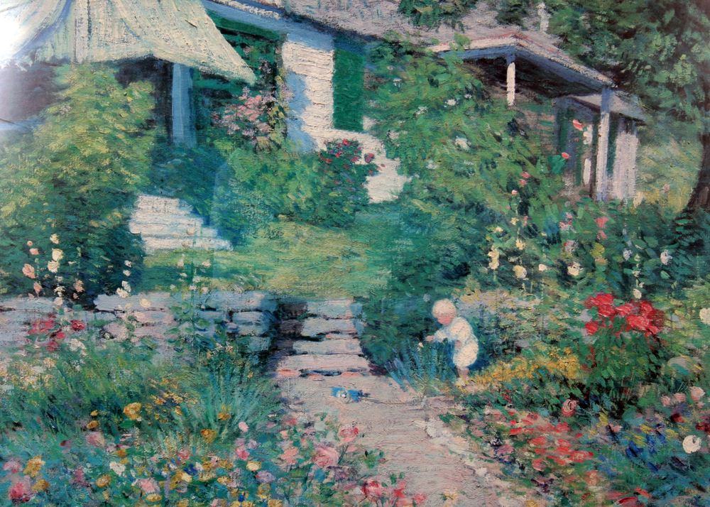 Clark Voorhees Offset Lithograph "My Garden"
