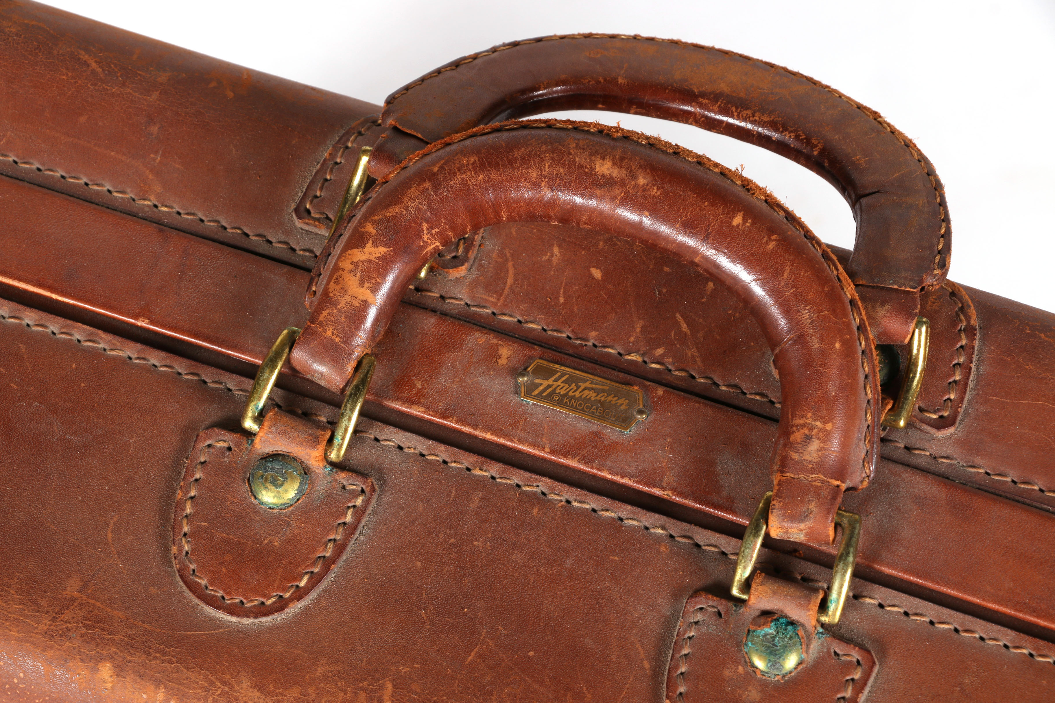 Vintage Hartmann "Knocabout" Leather Suitcase