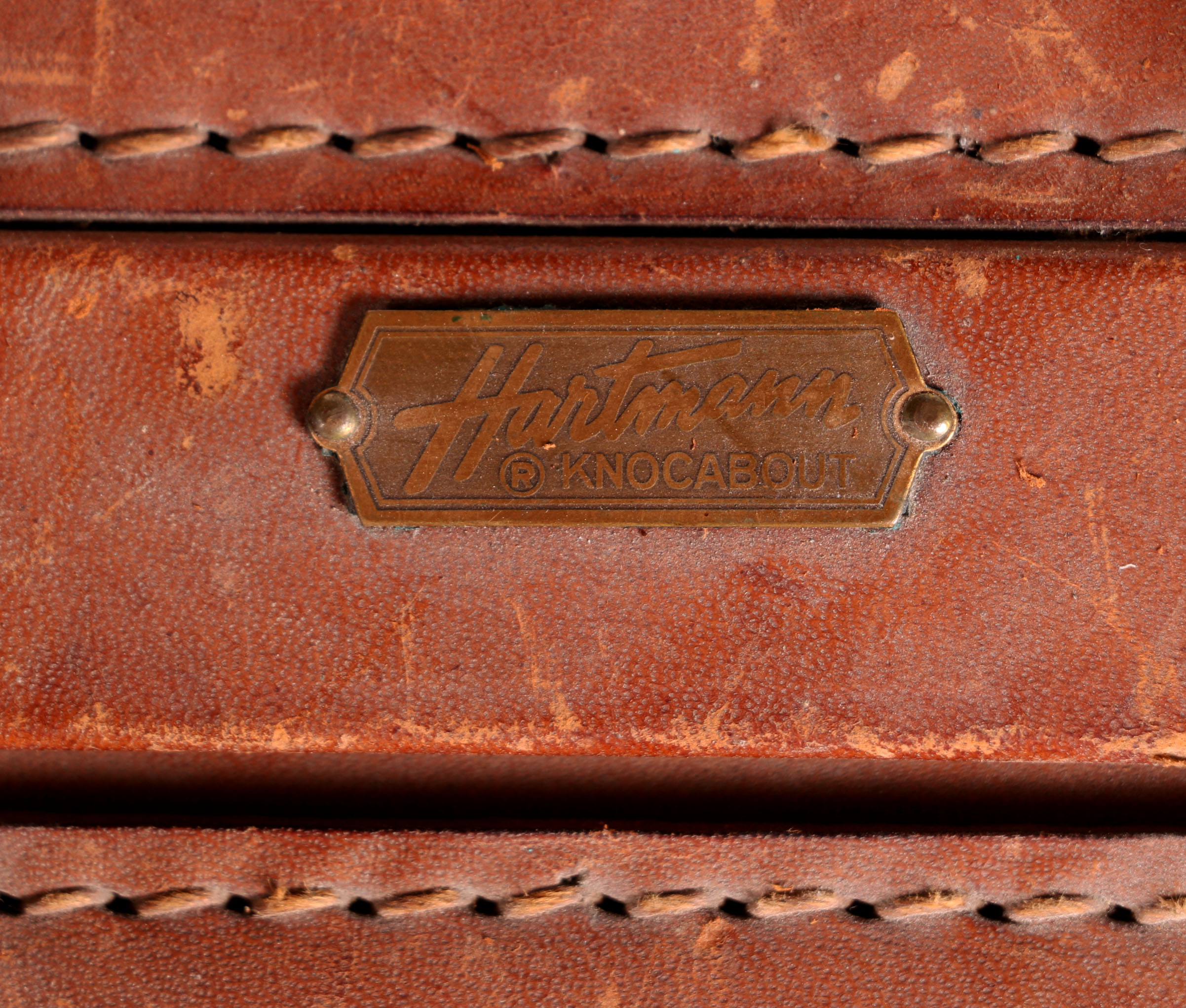Vintage Hartmann "Knocabout" Leather Suitcase