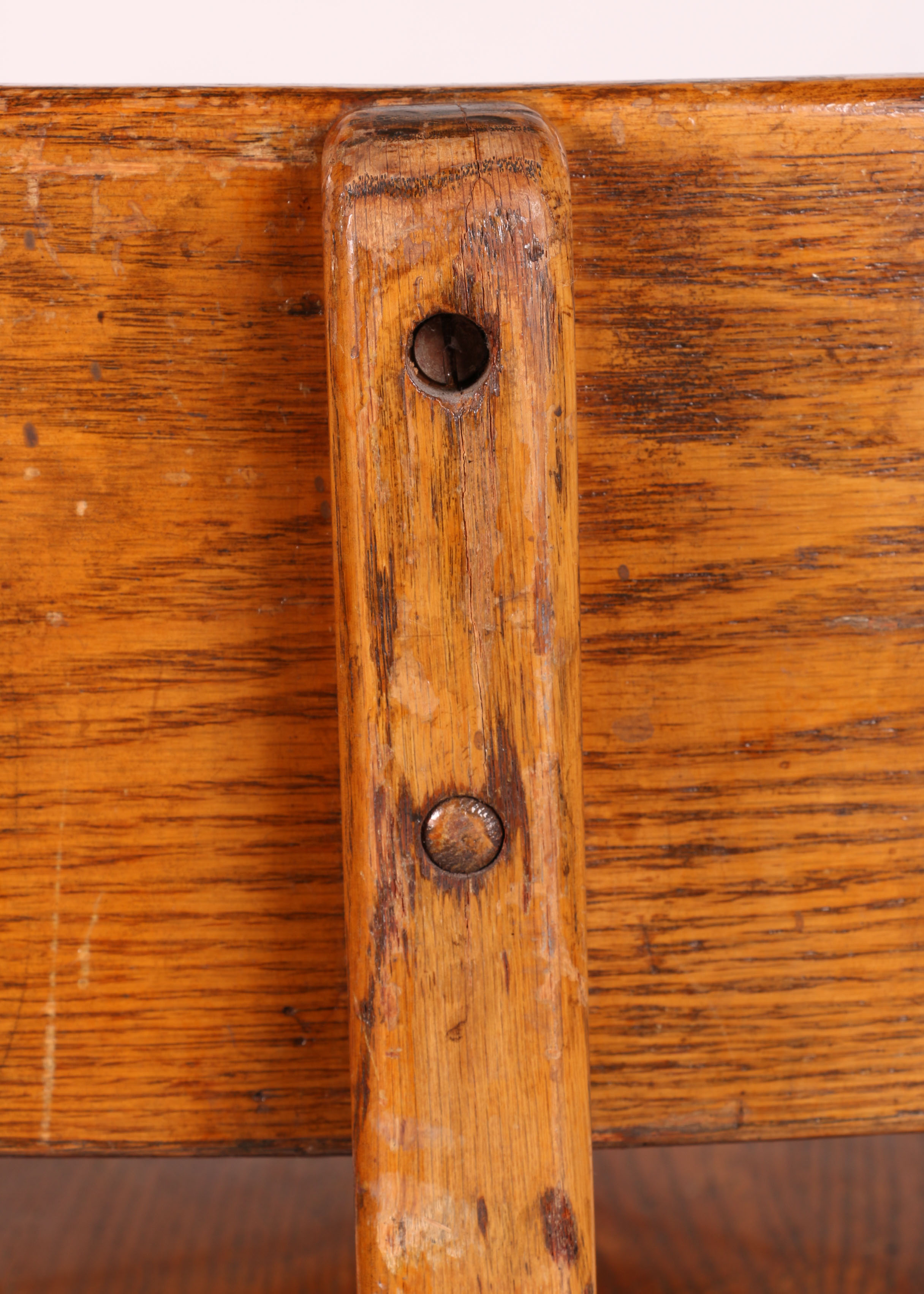 Vintage Wood Rolling Desk Chair