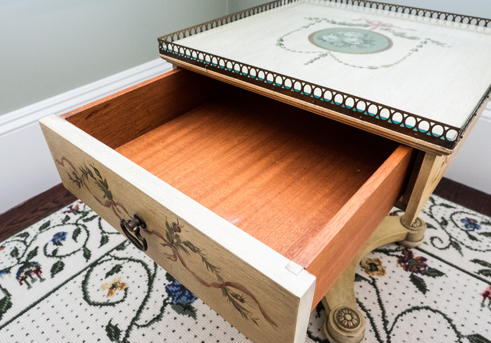 Empire Style Painted End Tables