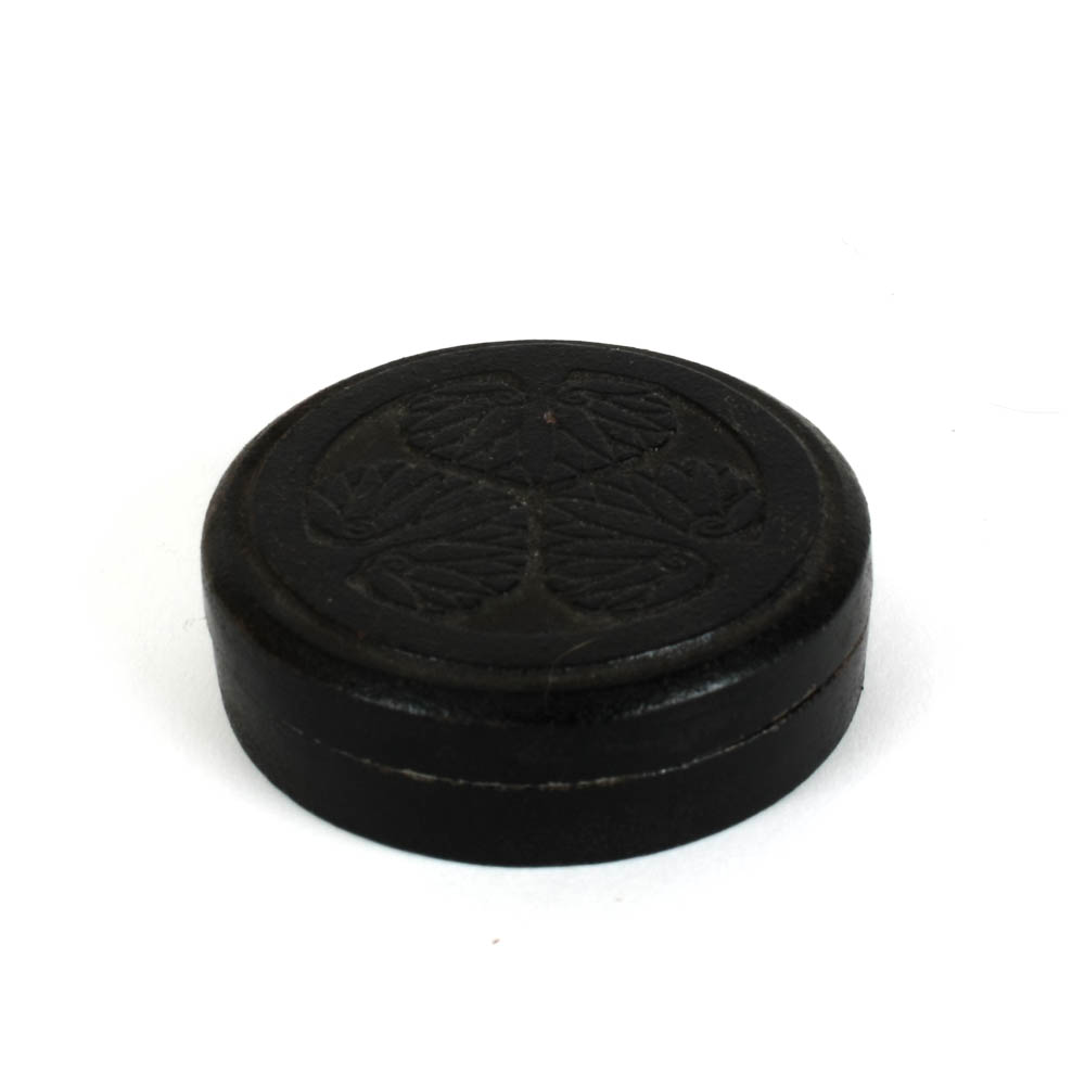 Vintage Japanese Cast Iron Box with Tokugawa Mon