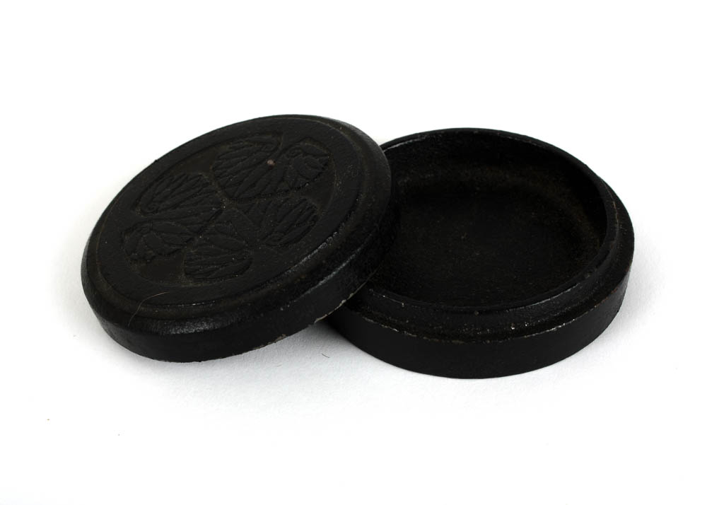 Vintage Japanese Cast Iron Box with Tokugawa Mon