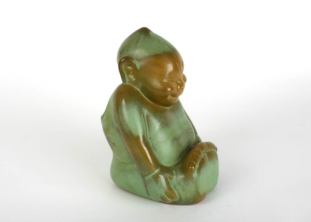 Frankoma Billiken Prairie Green Ada Clay "Jester's Day"