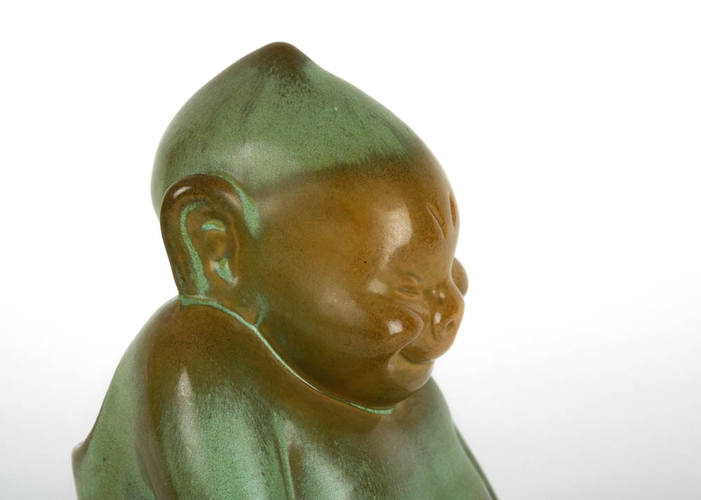 Frankoma Billiken Prairie Green Ada Clay "Jester's Day"