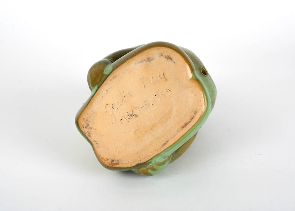 Frankoma Billiken Prairie Green Ada Clay "Jester's Day"