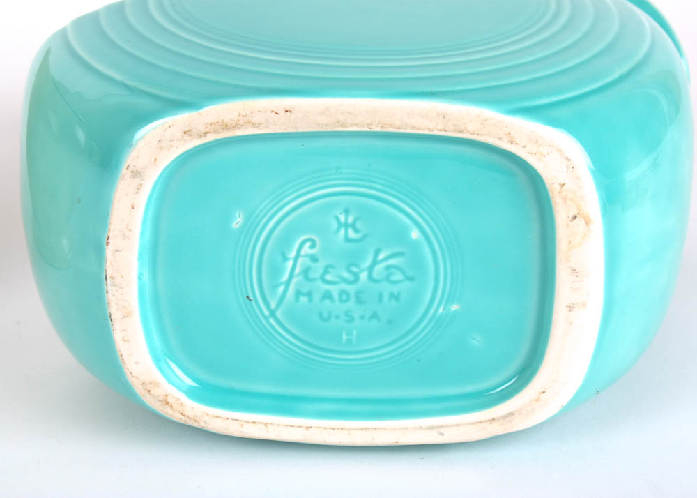 Vintage Fiestaware Pitcher and Teapot