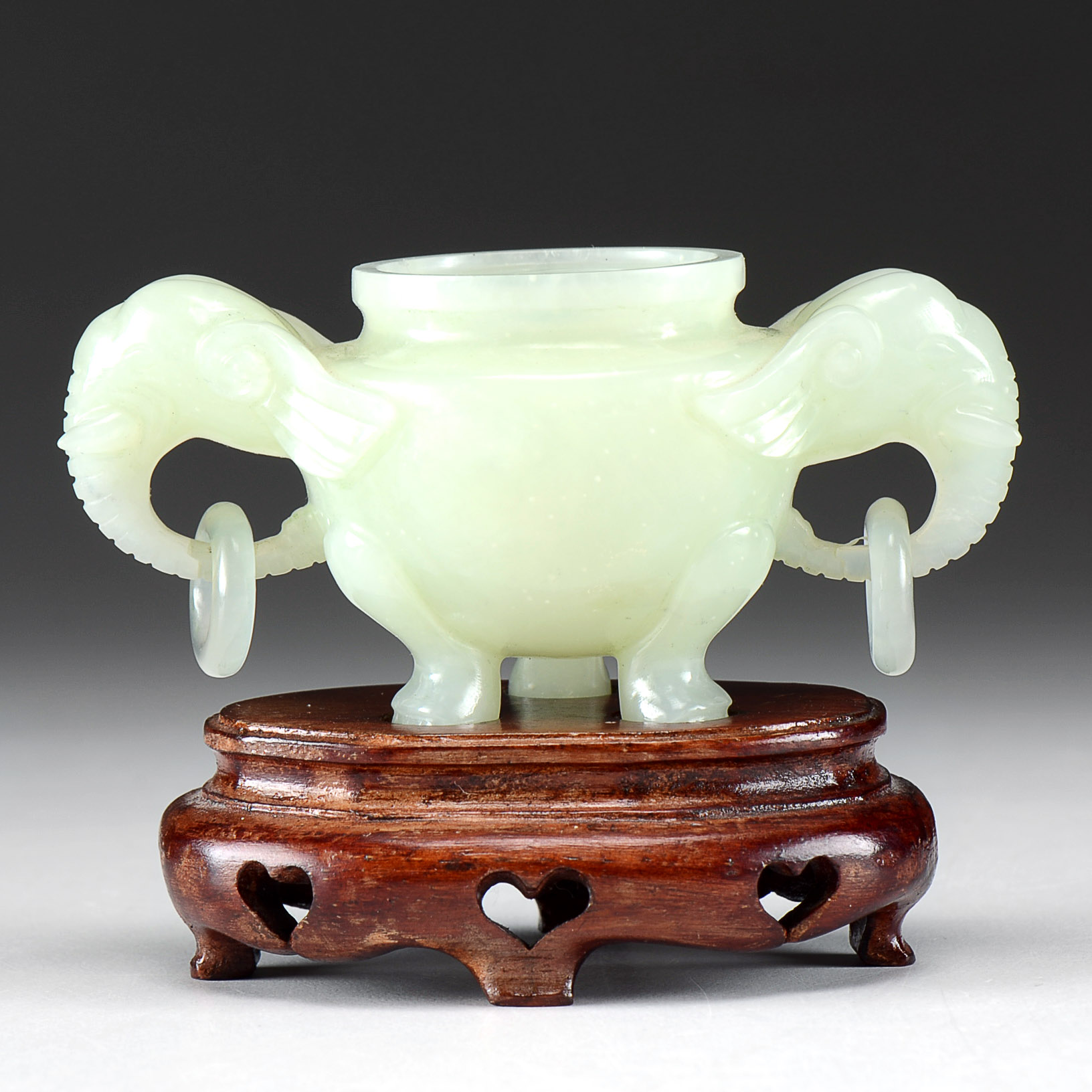 Chinese Serpentine Carved Lidded Censer